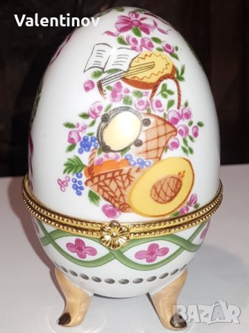 Порцеланово яйце в стил Феберже , снимка 1 - Колекции - 44304671