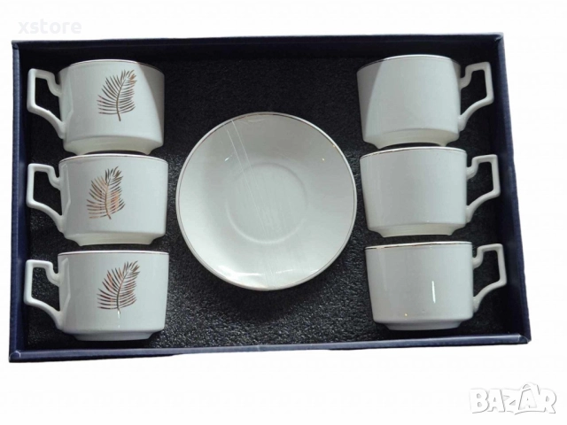 Луксозен олекотен порцеланов комплект от 12 части, за вашия изискан стил 