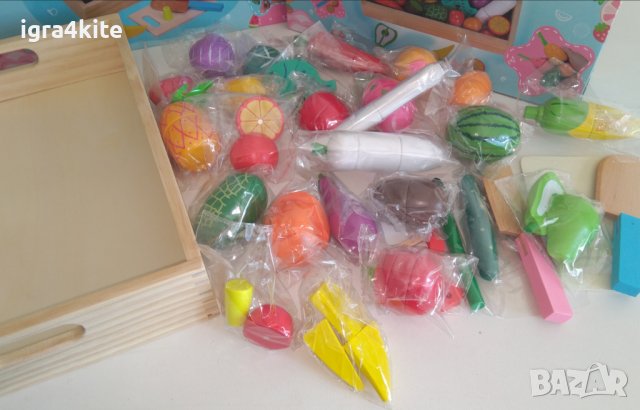 Огромен сет дървени магнитни плодове и зеленчуци XXL / чудесен за подарък / дървени игри, снимка 9 - Образователни игри - 37430860