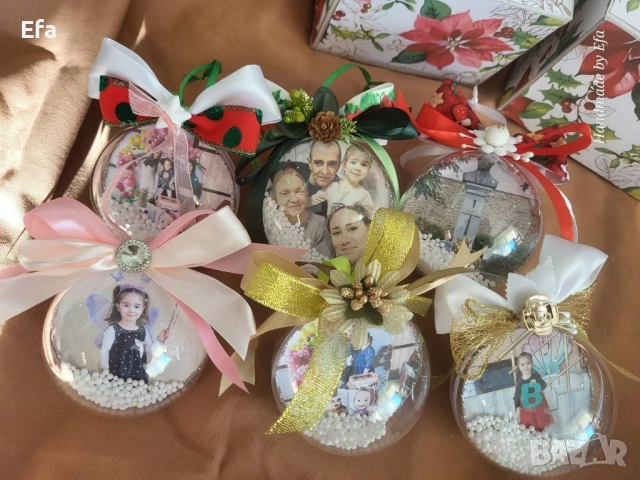 Коледни топки с фигура или снимка, снимка 2 - Други - 52508563
