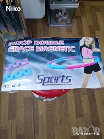 НОВ Магнитен масажен обръч Hoop Double Grace Magnetic (Модел 6008) 