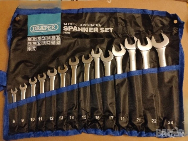 DRAPER Звездогаечни ключове 14бр CHROME VANADIUM, снимка 2 - Ключове - 53120382