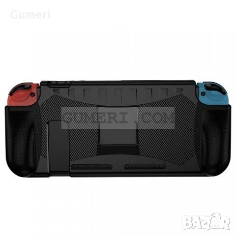 Nintendo Switch - Противоударен Силиконов Гръб - Черен, снимка 5 - Аксесоари - 35099927