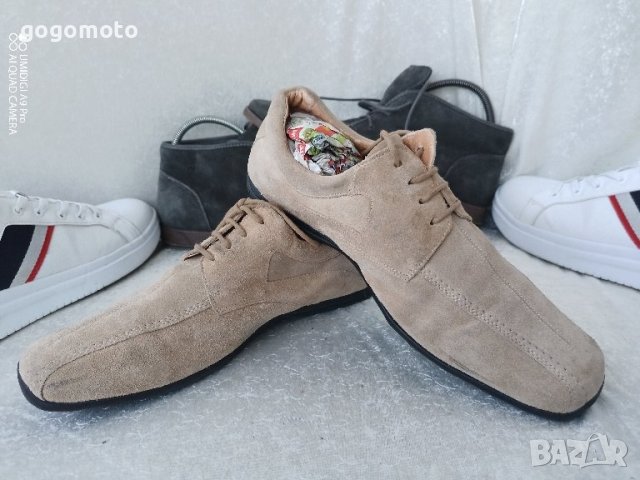 мъжки ежедневни спортни обувки от естествена кожа - велур 44 - 45, снимка 3 - Ежедневни обувки - 44451058