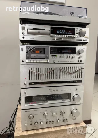 🔈ТОП аудио система - сет TECHNICS - усилвател, тунер, триглав дек, CD, еквалайзер, грамофон🔈, снимка 2 - Аудиосистеми - 55781154