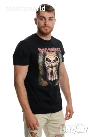 Нова мъжка тениска с дигитален печат на музикалната група Iron Maiden- Eddie Candle Finger С ГРЪБ, снимка 7 - Тениски - 40422551
