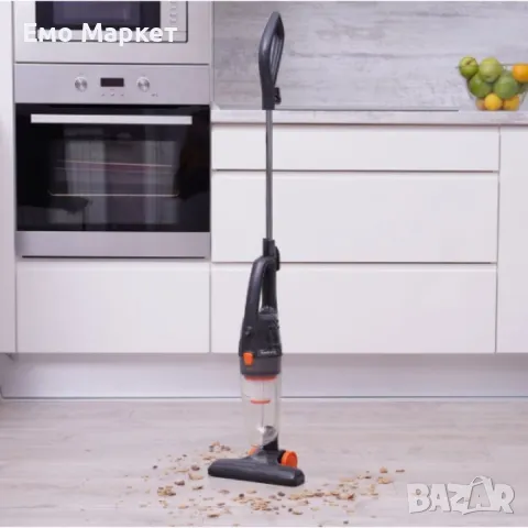 Прахосмукачка вертикална и ръчна 2в1 Rosberg, 600W, 0.8л., Циклон, Без торба, Черен/оранжев, снимка 13 - Прахосмукачки - 50052578