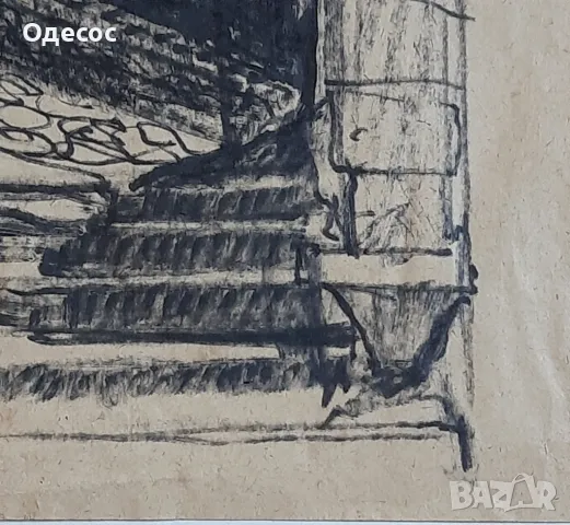 Петко Задгорски стара картина,туш на хартия 1902-1974, снимка 8 - Антикварни и старинни предмети - 48719433