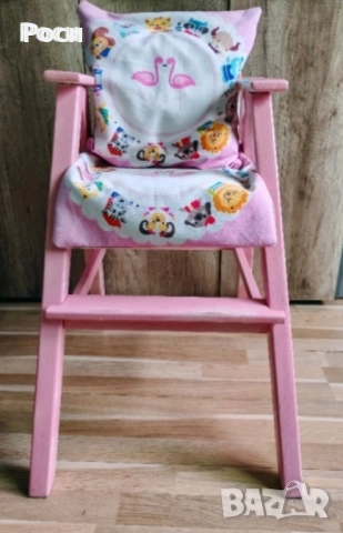Детско дървено столче за хранене , снимка 2 - Столчета за хранене - 52025232