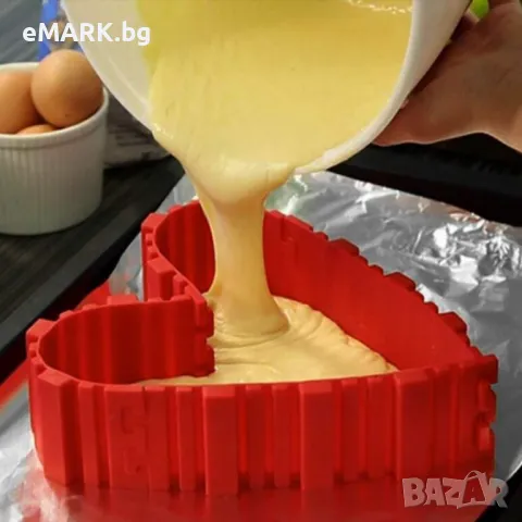 Гъвкава силиконова форма от 4 части за сладки, снимка 1