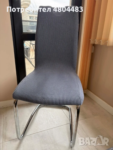 Комплект 4 стола + калъфи, снимка 2 - Столове - 54274773