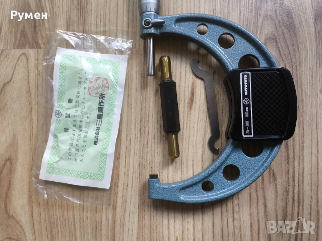 Външен микрометър Mitutoyo 103-140-10 – с тресчотка: 75-100 мм, снимка 7 - Шублери - 52773359