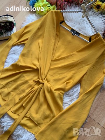 Официална блуза горчица, снимка 2 - Блузи с дълъг ръкав и пуловери - 38450009
