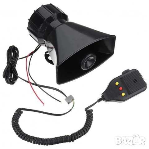 Сирена с мегафон микрофон и 3 сигнални мелодии, снимка 2 - Аксесоари и консумативи - 53884430