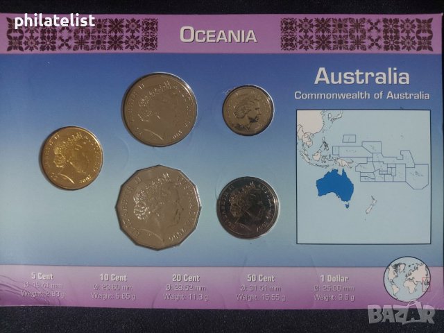 Комплектен сет - Австралия 2005-2007 , 5 монети, снимка 2 - Нумизматика и бонистика - 44483068