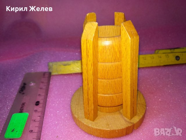 СТАР ДЪРВЕН МОЛИВНИК СТИЛНА РЪЧНА РЕТРО АРТ ИЗРАБОТКА 42850, снимка 8 - Декорация за дома - 44313952