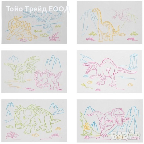 Магическа дъска за рисуване-динозаври, снимка 6 - Рисуване и оцветяване - 52671860