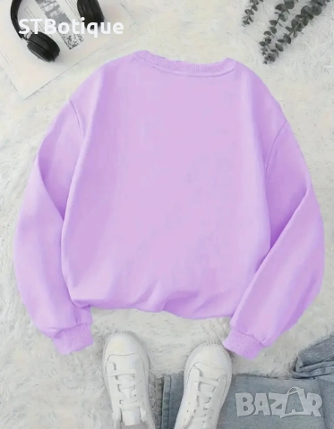 Дамска суитшърт със златни букви – стил и комфорт от STBoutique! Различни цветове!🌟, снимка 2 - Блузи с дълъг ръкав и пуловери - 52096951