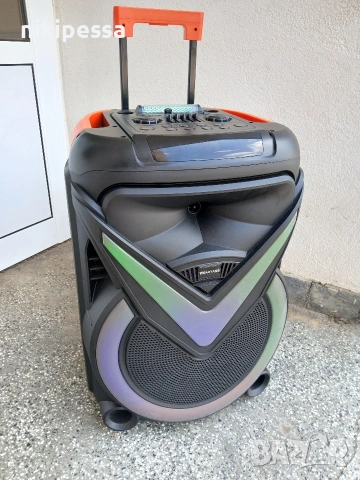 караоке колона 18 инча с 2 микрофона, снимка 3 - Тонколони - 53992019