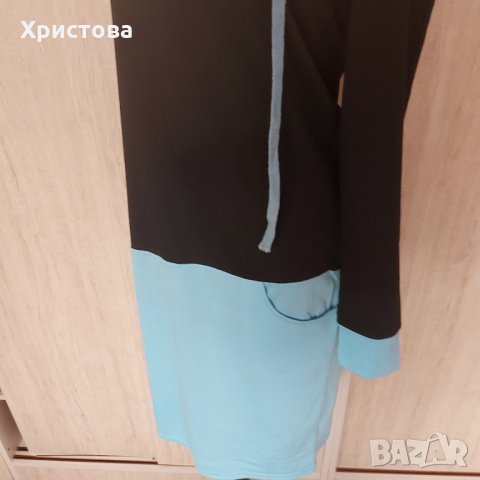 Спортна рокля суитшърт в черно и синьо - 16,00лв., снимка 7 - Рокли - 30624774