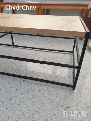 Немска холна маса дърво и метал 120x60см, снимка 6 - Маси - 49301773