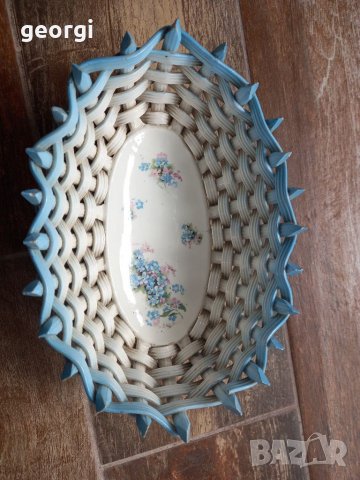 Немска порцеланова фруктиера антика, снимка 2 - Декорация за дома - 35577724