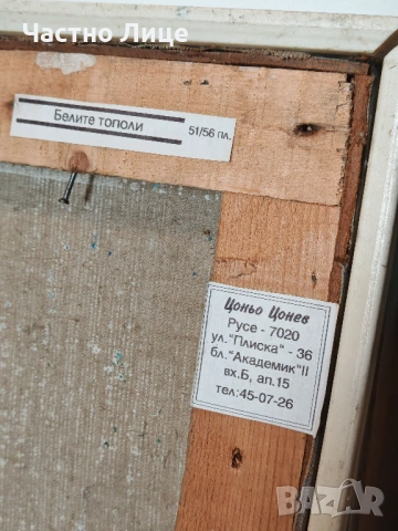 Стара Картина от 1996 г. На Стар Русенски Художник, снимка 5 - Картини - 54100278