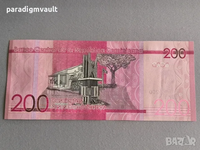 Банкнота - Доминикана - 200 песо UNC | 2023г., снимка 2 - Нумизматика и бонистика - 56235650