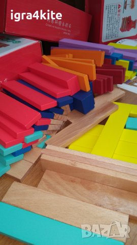 Креативен строител 100 бр. с дървени пластини от масивно дърво City Blocks, снимка 9 - Образователни игри - 36816217