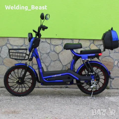 Електрическо колело-мотопед MaxMotors EBZ 20 1200W/60V/20Ah - BLUE, снимка 3 - Мотоциклети и мототехника - 50016842