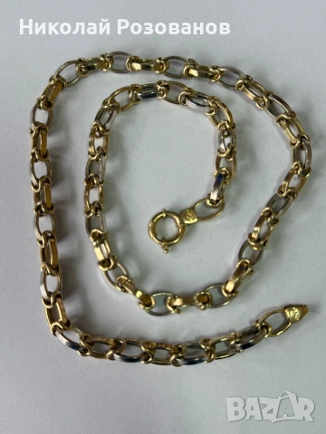 Мъжки златен ланец, снимка 7 - Колиета, медальони, синджири - 54276635