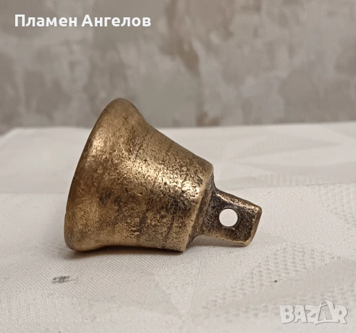 Стара бронзова/месингова камбанка, звънче, хлопка. , снимка 6 - Антикварни и старинни предмети - 53881193