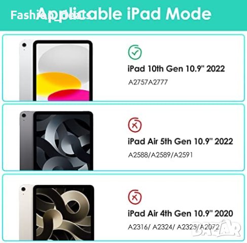 Нов калъф кейс за таблет за iPad 10,9 инча + стъклен протектор за екран, снимка 3 - Таблети - 40592509