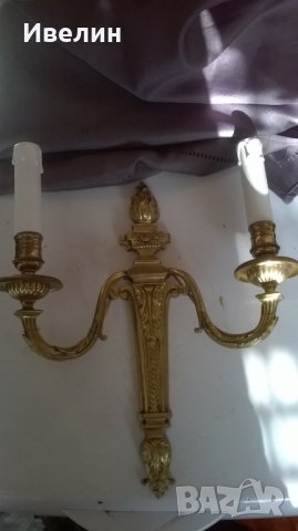  барокови аплика от бронз, снимка 2 - Лампи за стена - 31270815