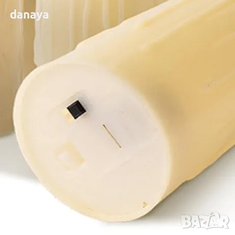 5412 Реалистична електронна свещ с трепкащ пламък, различни размери, снимка 8 - Декорация за дома - 47859271