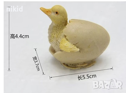 3D Пиле в яйце силиконов молд форма фондан шоколад свещ гипс украса, снимка 2 - Форми - 36458352