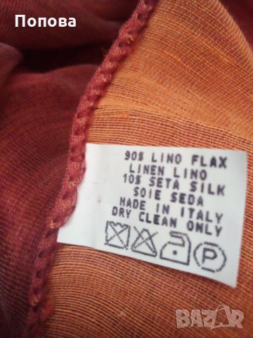 Италиански шал коприна и лен, снимка 3 - Шалове - 31985240
