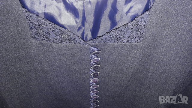 Дамски костюм с пола тъмносин с копчета, снимка 3 - Костюми - 29995453