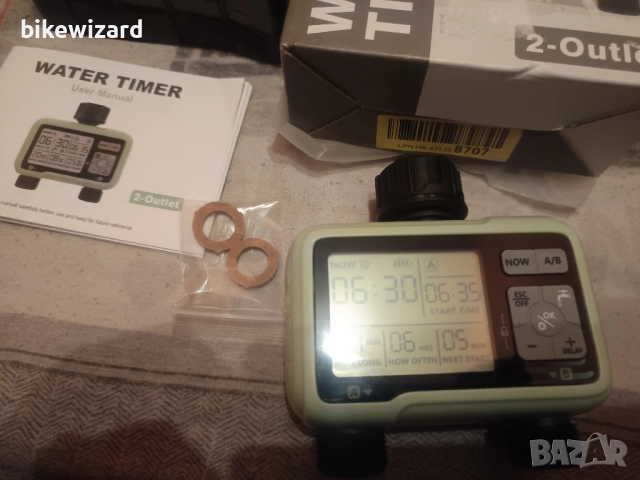 Компютър за напояване Kazeila, 2 връзки, 2 отделни програми програмируем часовник за напоява НОВ, снимка 8 - Напояване - 51727040