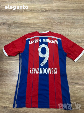 Оригинална тениска FC Bayern Munich Adidas 2014 LEWANDOWSKI #9  Домакинска , М размер , снимка 6 - Спортни дрехи, екипи - 54219651