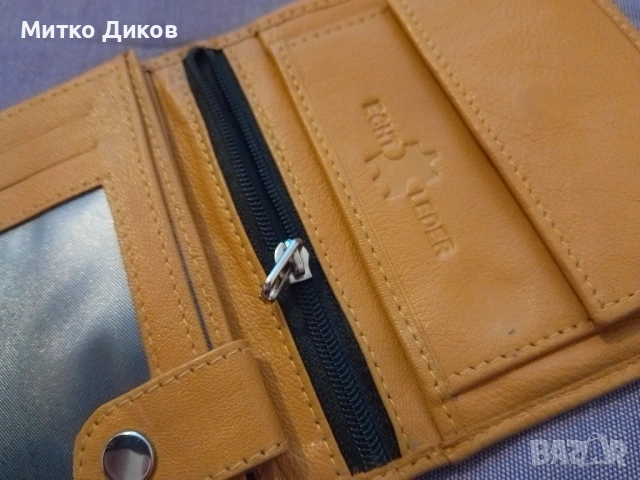 Немски Марков портфейл естествена кожа с много прегради 225х 90 мм като нов, снимка 7 - Портфейли, портмонета - 54042938