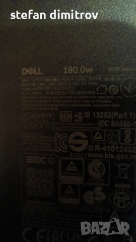 Dell GaN Laptop Charger 180W Watt Barrel 7.4mm tip AC адаптер за захранване - LA180PM210, , снимка 13 - Лаптоп аксесоари - 52192778