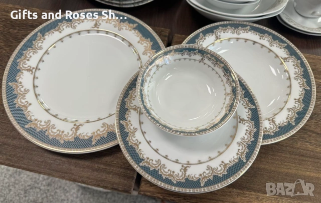 Красив порцеланов сервиз за хранене - 24 части, снимка 2 - Сервизи - 54113276