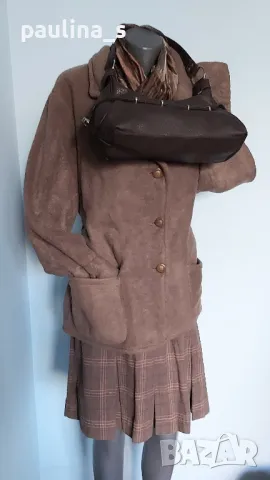 Два различни броя / Топло палто от полар тип teddy bear "L. L. Bean" и Италианско , снимка 3 - Палта, манта - 30408485