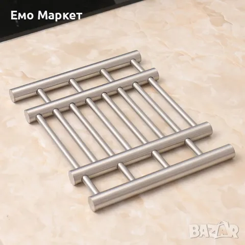 Разтегателна поставка за горещи съдове от ИНОКС, 22X20 см, разтягаща се до 37 см, снимка 7 - Други - 48906708