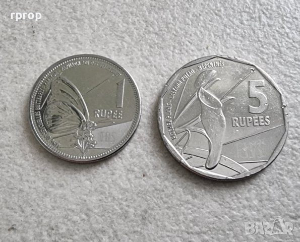 Монети. Сейшели . Сейшелски острови . 1 и 5 рупии. 2016 година. Нова серия .