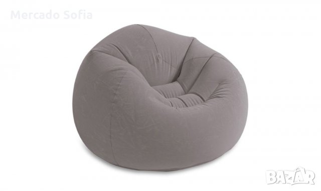 Декоративен надуваем фотьойл Mercado Trade, Сив 