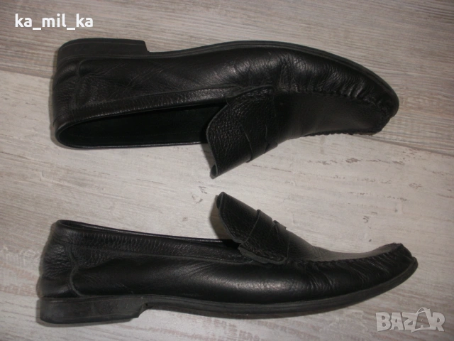 Обувки-Tendenz-черни, №44-естествена кожа, снимка 7 - Мокасини - 53090433