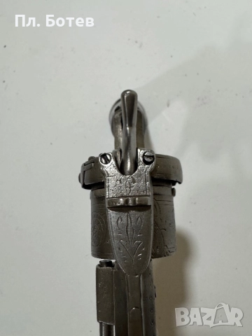 Стар щифтов револвер, пистолет, снимка 7 - Антикварни и старинни предмети - 52817475