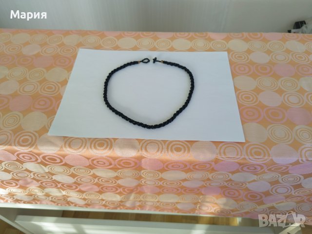 Колие за Висулка Декоративно Мъниста Гердан Черен цвят Бижу, снимка 3 - Колиета, медальони, синджири - 38235724